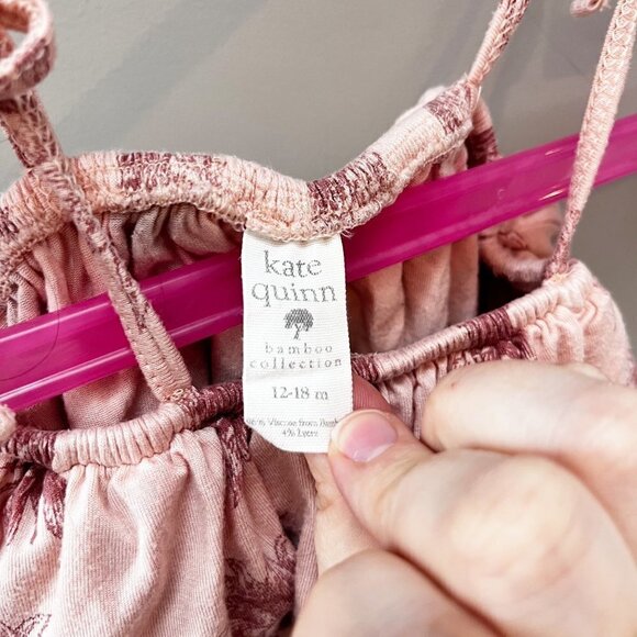 Kate Quinn Organics Tropical Foliage Print Bamboo Sunsuit- Size 12-18 months - Picture 2 of 3